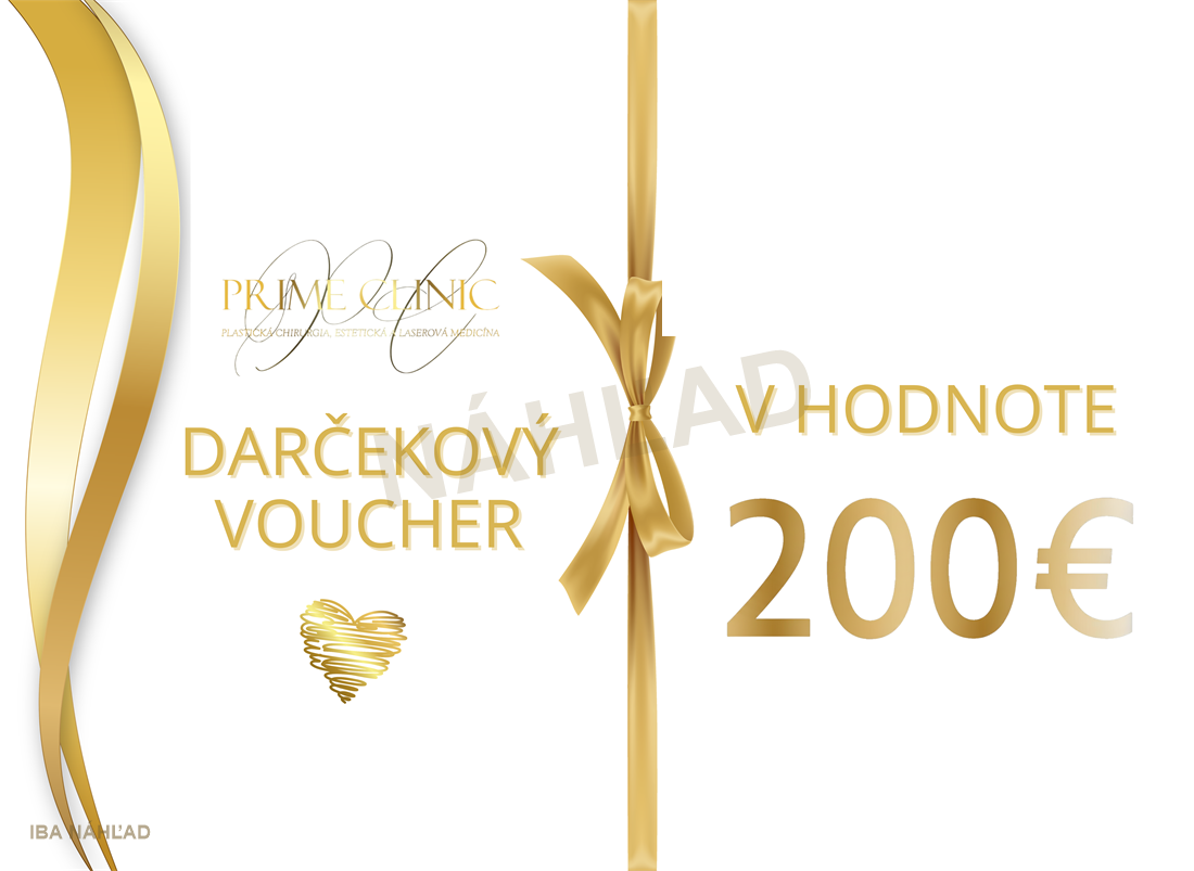 Náhľad darčekového poukazu Prime Clinic v hodnote 200 eur