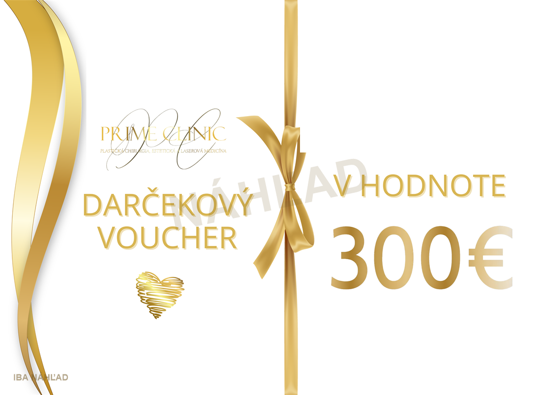 Náhľad darčekového poukazu Prime Clinic v hodnote 300 eur